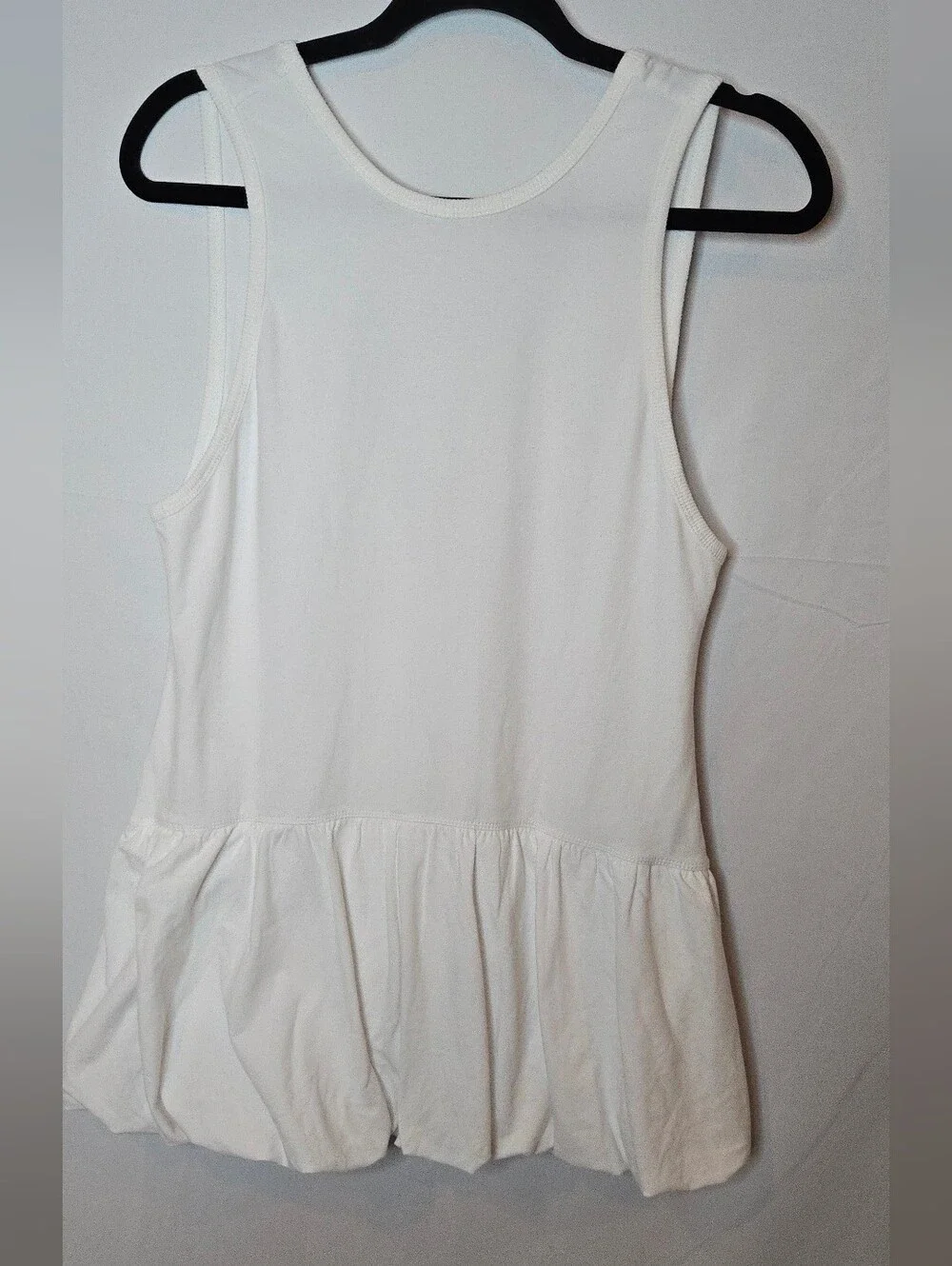 Free People Movement Hot Shot Bubble Set White Sleeveless Ruffle Hem Dress XS